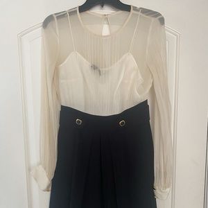 Donna Karen Vintage Black and White Princess Dress